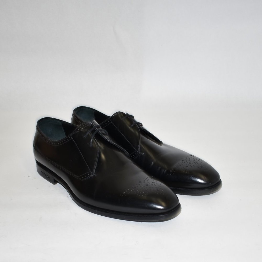 Burberry Cranbrook Derby Black Leather Size 8 - Picture 2 of 9